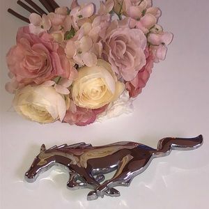 Ford Mustang Silver Emblem Silver Ford Pony Mustang